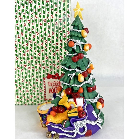 Dept 56 All Through The House Christmas Tree 8 1/4 IN Original Box Presents Duck - Picture 1 of 10